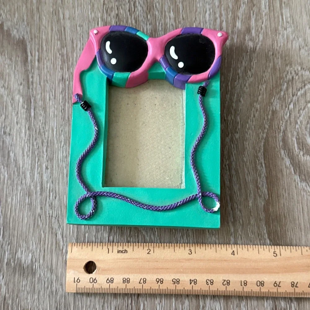 Vintage Sunglasses Resin Picture Frame Teal Pink Purple 90s Y2K Kitsch Beach 5x4